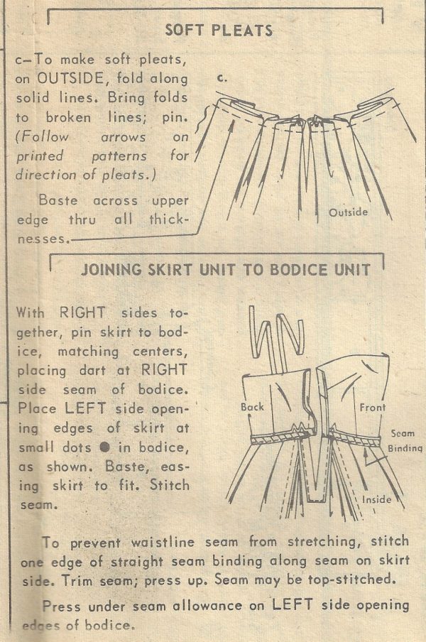 1950s-Vintage-Sewing-Pattern-B34-DRESS-JACKET-CUMMERBUND-R517-251151049148-3