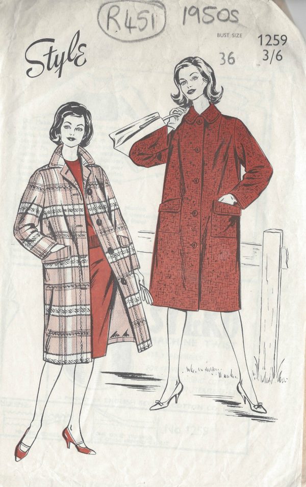 1950s-Vintage-Sewing-Pattern-COAT-B36-R451-251153248598