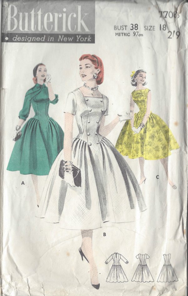 1950s-Vintage-Sewing-Pattern-DRESS-B38-1039-251300046018