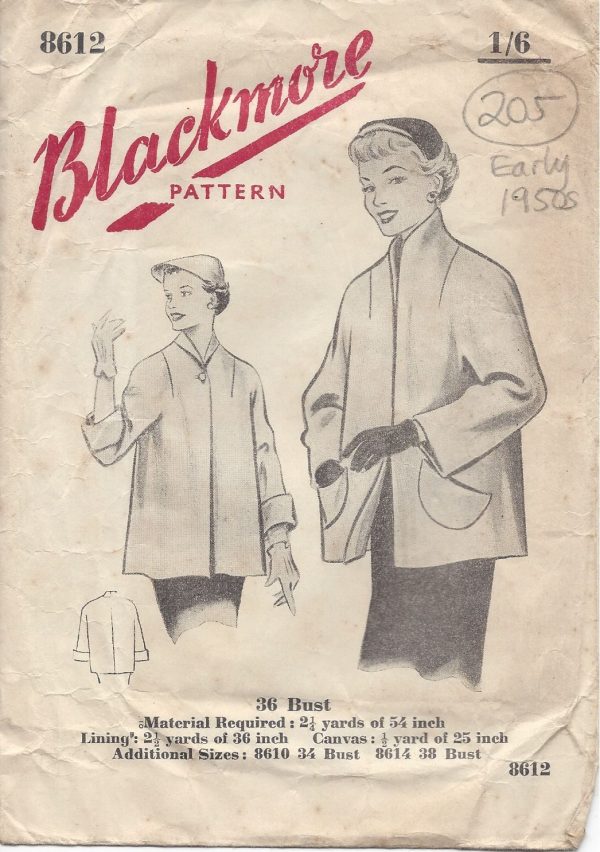 1950s-Vintage-Sewing-Pattern-JACKET-B36-205-251146069008
