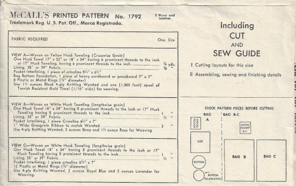 1953-Vintage-Sewing-Pattern-DRAWSTRING-BAGS-1678-252451887768-2