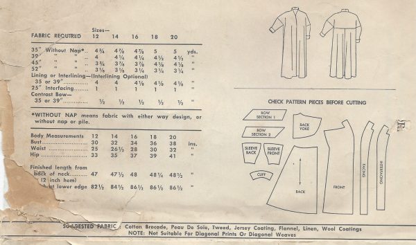1955-Vintage-Sewing-Pattern-COAT-B36-109-251149188488-2