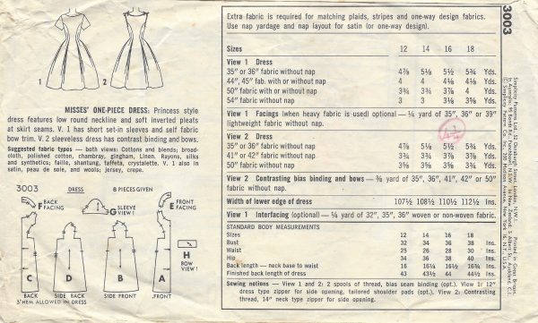 1959-Vintage-Sewing-Pattern-DRESS-B36-R504-251142489878-2