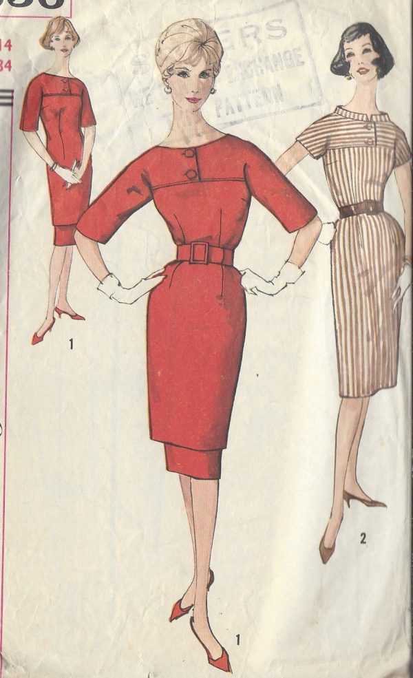 1960s-Vintage-Sewing-Pattern-B34-DRESS-TUNIC-DRESS-R614-251150088558