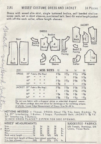 1960s-Vintage-Sewing-Pattern-B38-DRESS-JACKET-1806-As-seen-on-TV-SEWING-BEE-252847115788-2