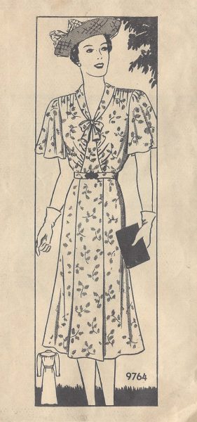 1930s-Vintage-Sewing-Pattern-DRESS-B48-R317-MARIAN-MARTIN-251161126289