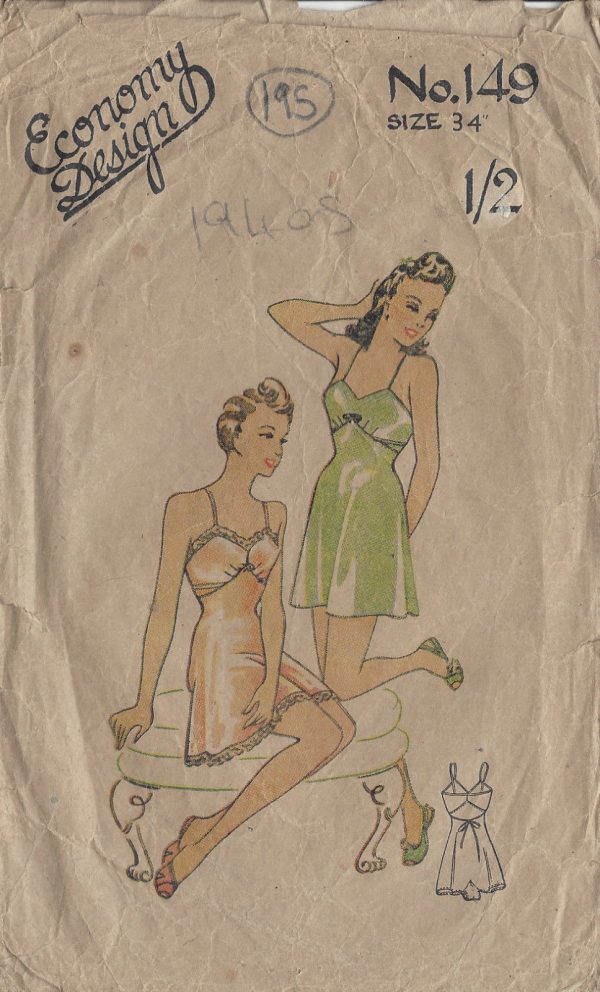1940s-Vintage-Sewing-Pattern-B34-CAMI-KNICKERS-195-251146698139