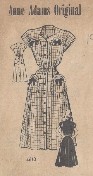 1940s-Vintage-Sewing-Pattern-DRESS-B34-R216-By-Marian-Martin-251164501199