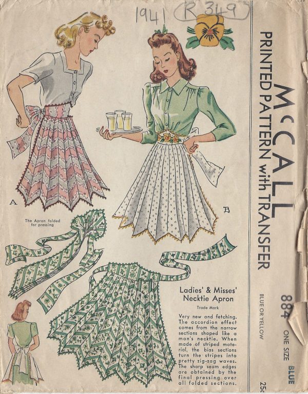 1941-Vintage-Sewing-Pattern-APRON-ONE-SIZE-R349-251144361169