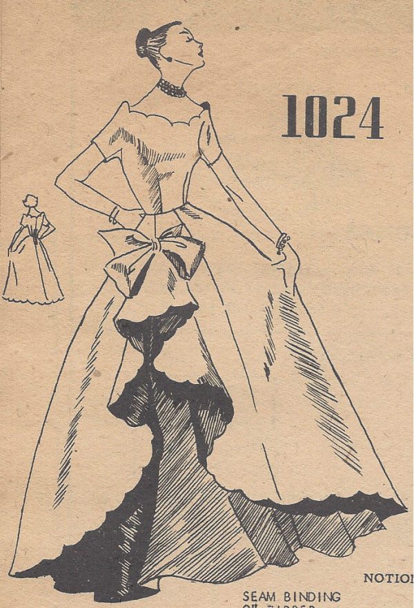 1950s-Vintage-Sewing-Pattern-B32-BALLGOWN-EVENING-DRESS-R798-By-Modes-Royale-261142194279