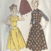 1950s-Vintage-Sewing-Pattern-B34-W28-DRESS-SKIRT-R662-251177283169