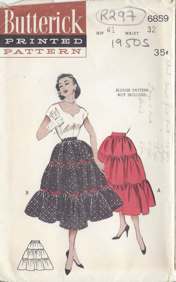 1950s-Vintage-Sewing-Pattern-SKIRT-W32-R297-251143132279