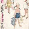 1952-Childrens-Vintage-Sewing-Pattern-S5-B235-BEACH-SHIRT-SHORTS-UNISEX-C24-252527114289