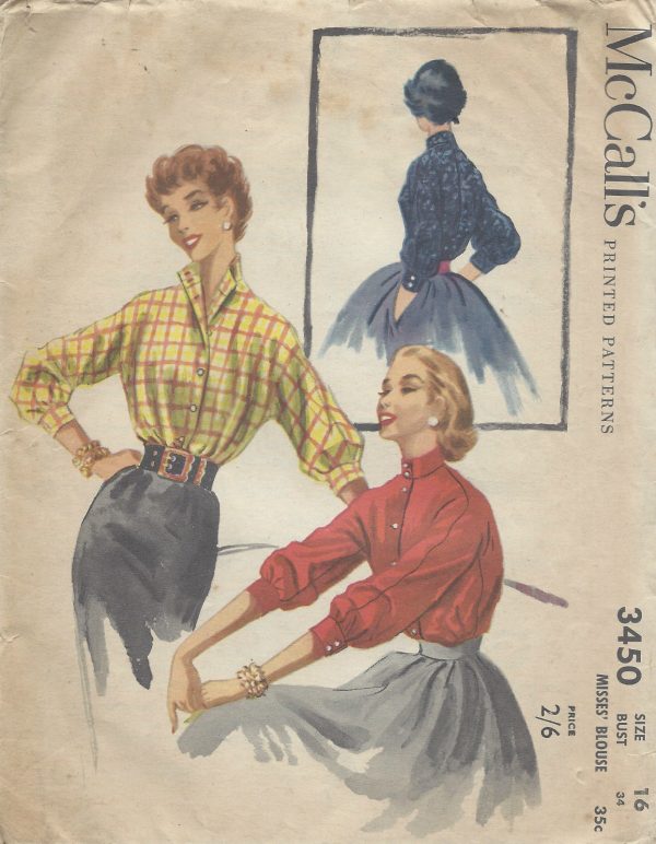 1955-Vintage-Sewing-Pattern-B34-BLOUSE-R960-261205128899