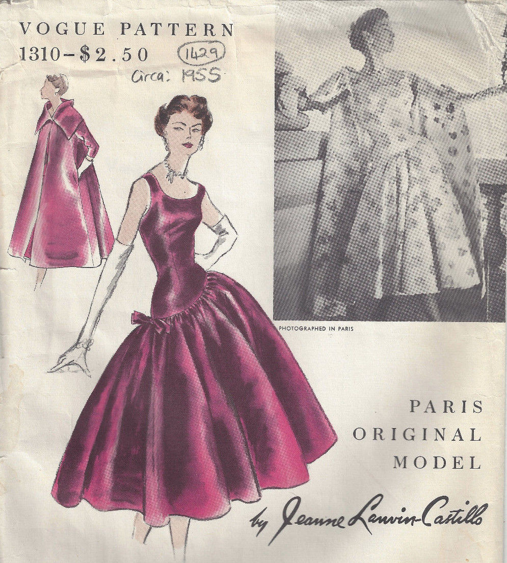 1955 Vintage VOGUE Sewing Pattern B34