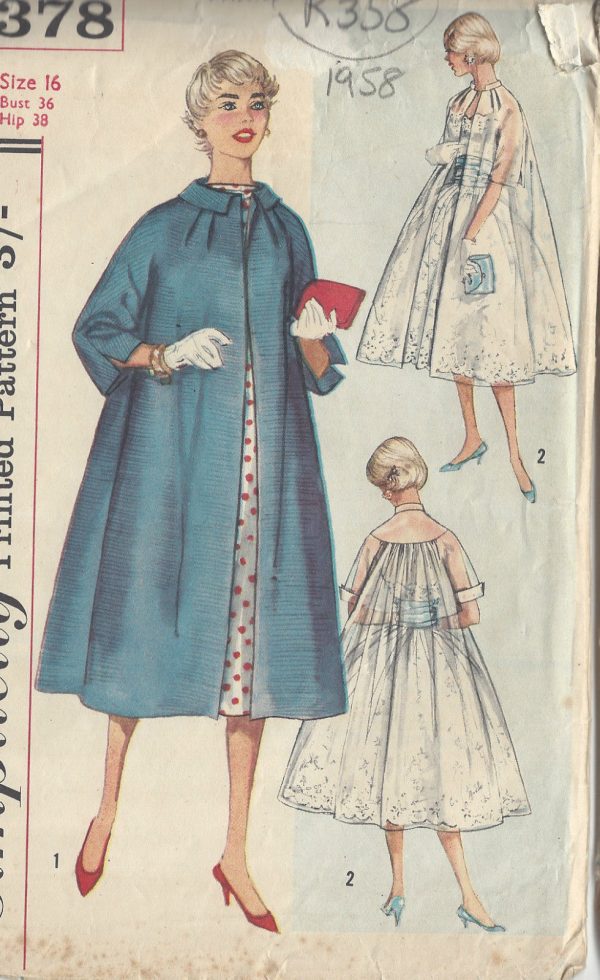 1958-Vintage-Sewing-Pattern-COAT-B36-R358-251157952979