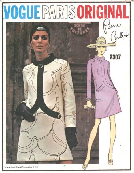 1969-Vintage-Sewing-Pattern-DRESS-B36-1576-By-Pierre-Cardin-262311496559