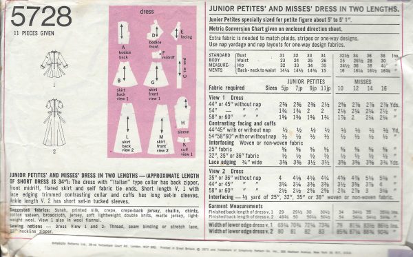 1971-Vintage-Sewing-Pattern-B36-DRESS-1471-252042895489-2