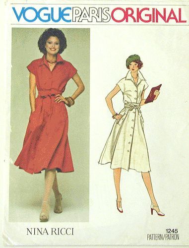 1975-Vintage-VOGUE-Sewing-Pattern-B36-DRESS-1701-By-Nina-Ricci-252471118749